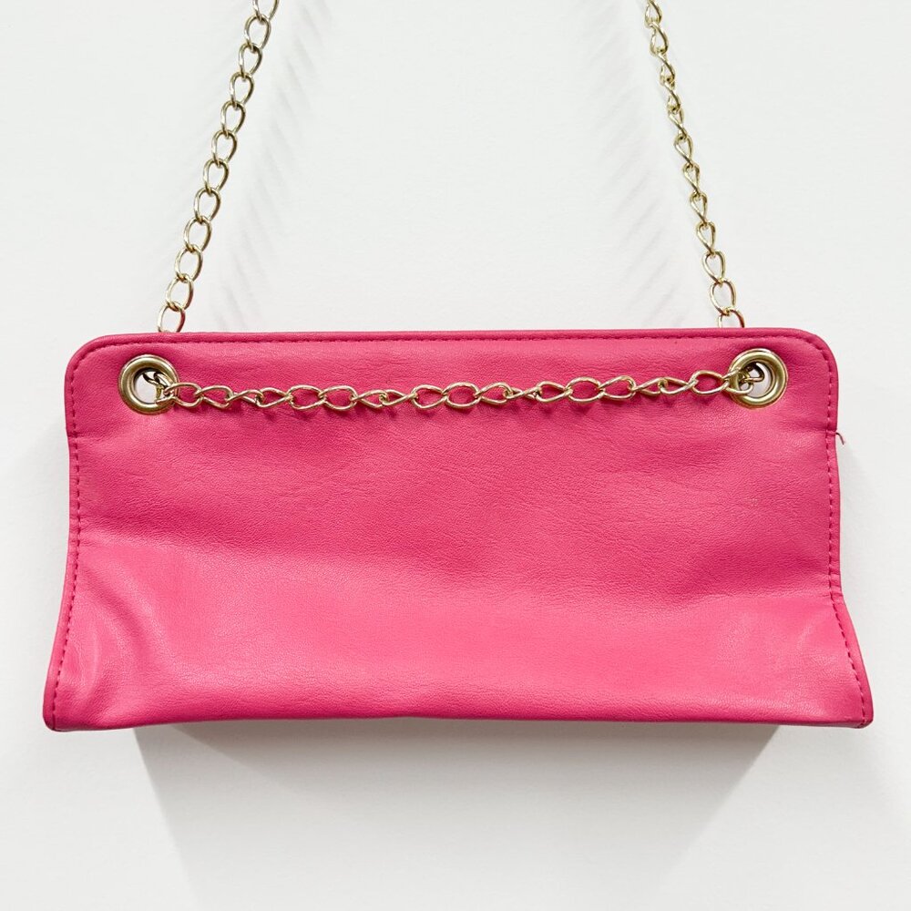 Betsy Johnson Purse, Pink Quilted Luv Betsy Chain Shoulder Purse, Besty Johnson - Picture 6 of 9